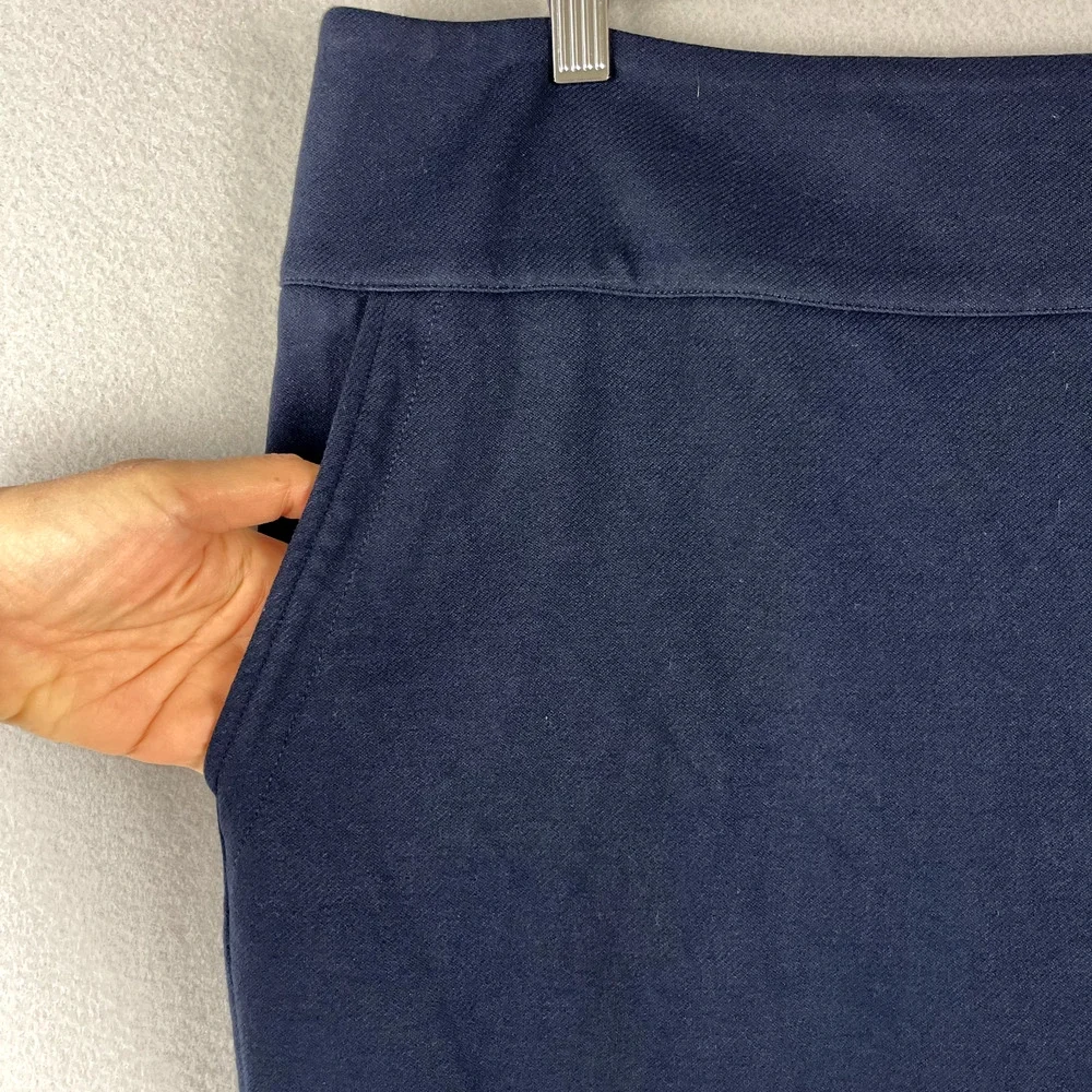 CAbi Lido‎ Tiered Pencil Skirt Womens 14 Blue Zipper Career Office Preppy 5051